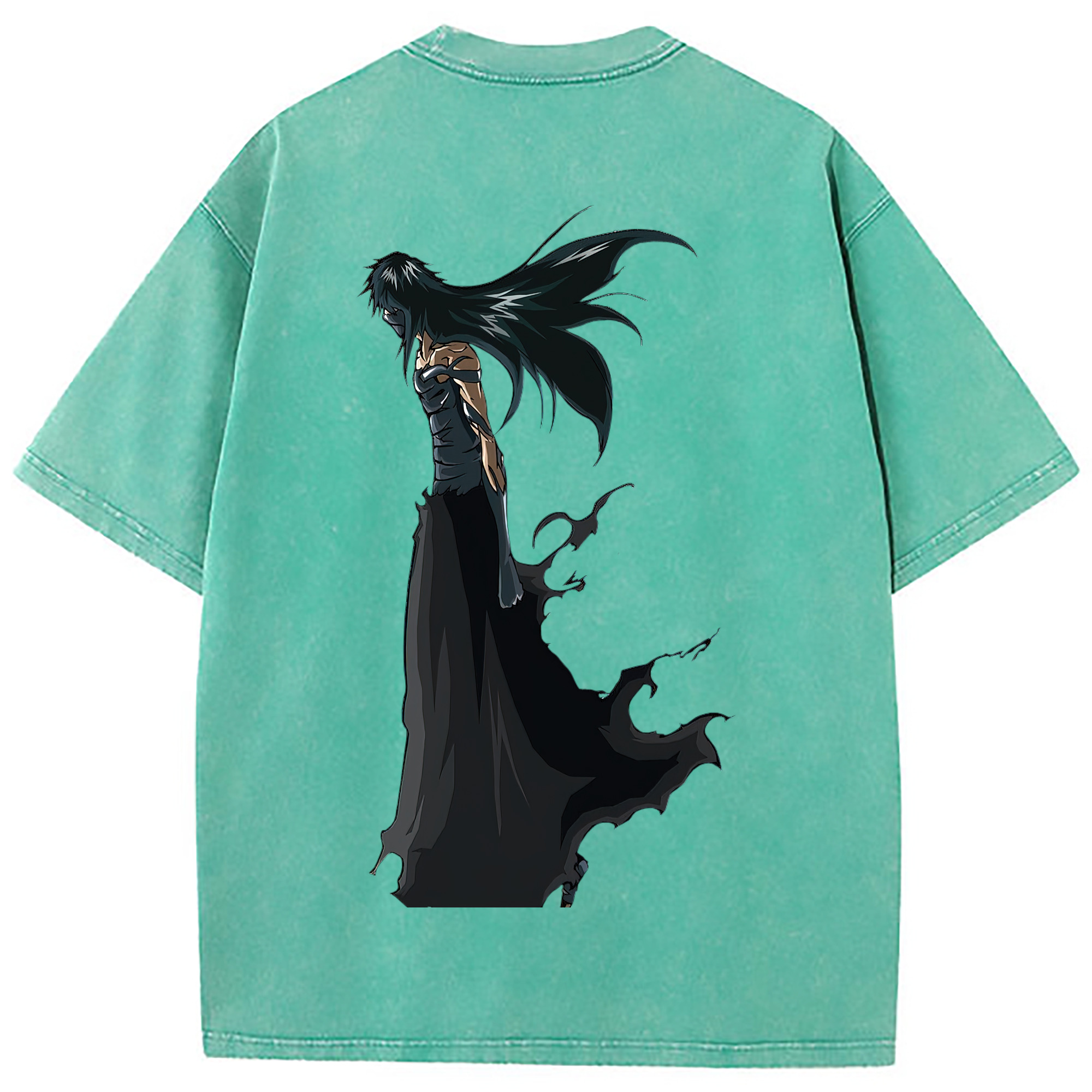 （画像用） ブリーチ 黒崎一護（くろさき いちご）BLEACH Kurosaki Ichigo 綿100% ヴィンテージ風 半袖Tシャツ（背面プリント）